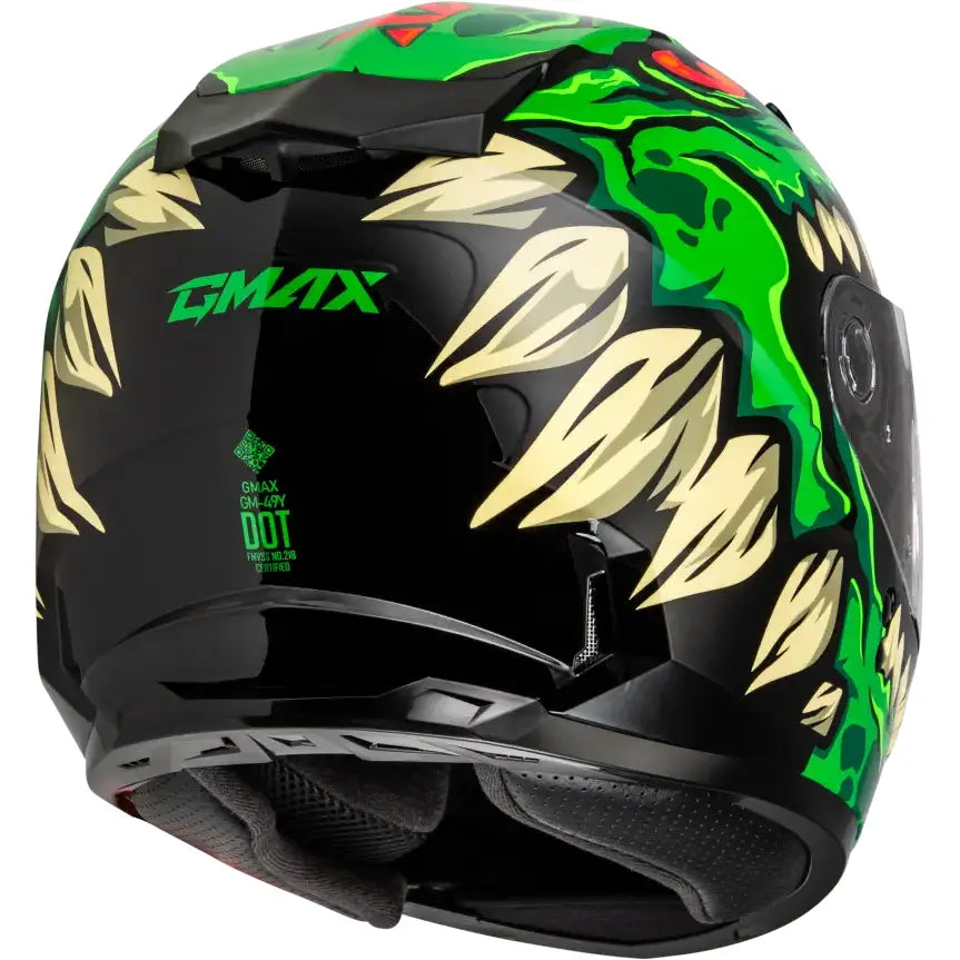 Youth Gm 49y Drax Snow Helmet Green Yl - Powersports
