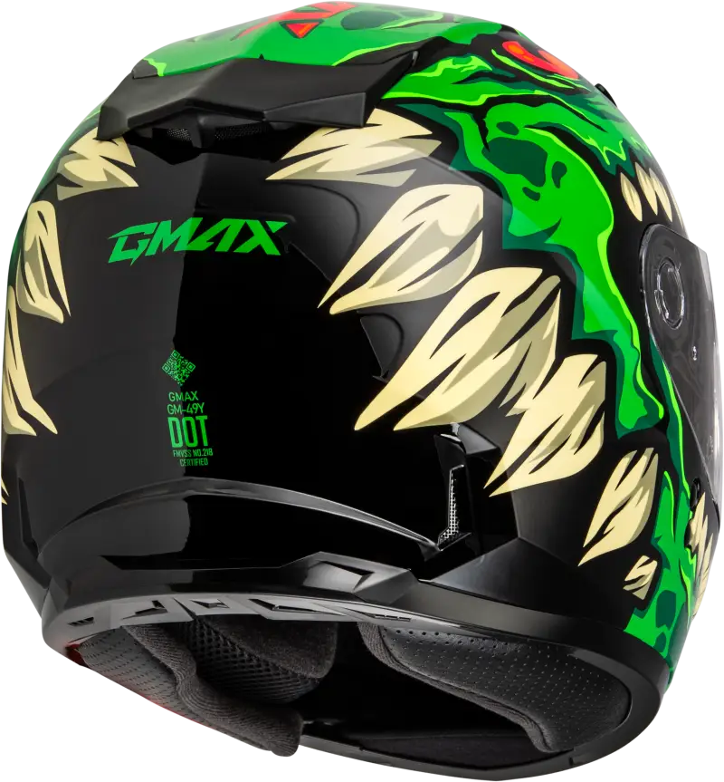 Youth Gm 49y Drax Snow Helmet Green Ys - Powersports