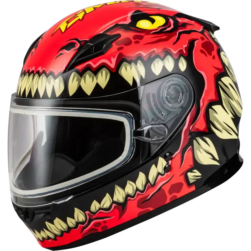 Youth Gm 49y Drax Snow Helmet Red Yl - Powersports