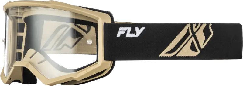 Youth Focus Goggle Black/Khaki W/ Clear Lens - FLY RACING
