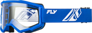 Youth Focus Goggle Blue/White W/ Clear Lens - FLY RACING
