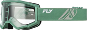 Youth Focus Goggle Olive/Grey W/ Clear Lens - FLY RACING