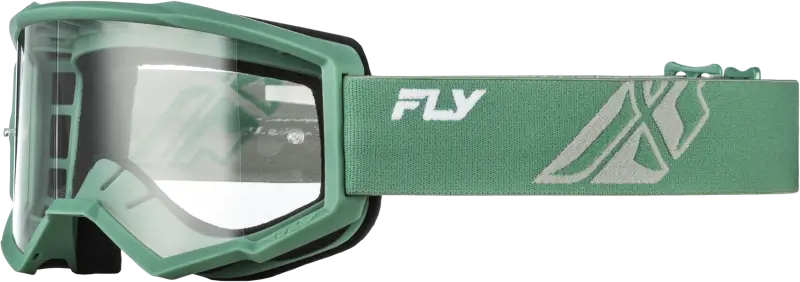 Youth Focus Goggle Olive/Grey W/ Clear Lens - FLY RACING