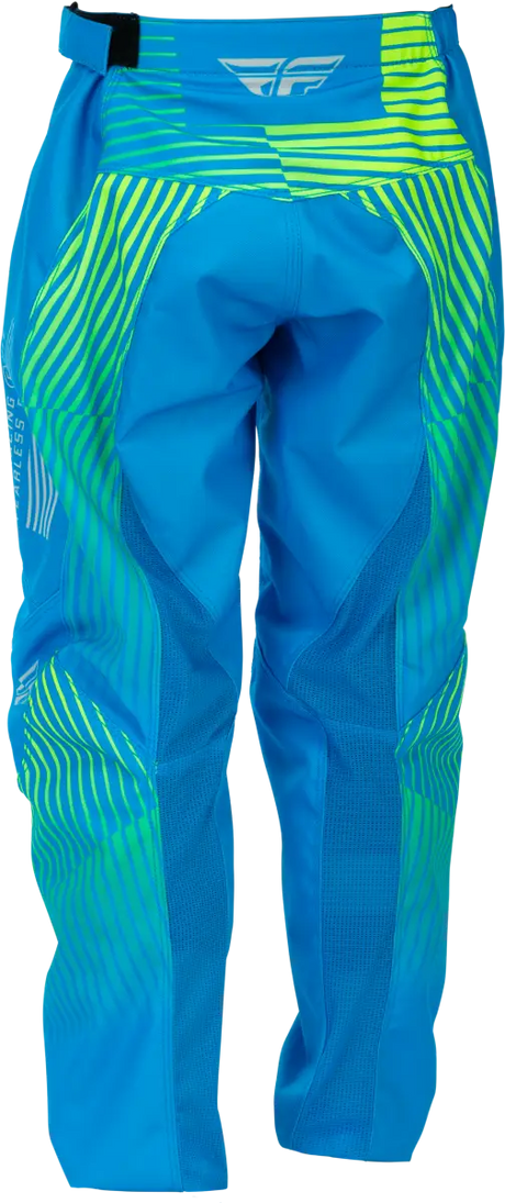 Youth F 16 Pants Blue/Hi Vis Sz 22 - FLY RACING