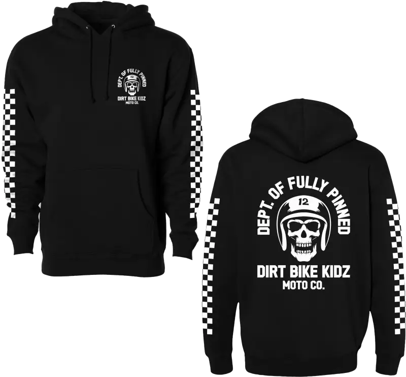 Fully Pinned Youth Hoodie Black Yx - DBK