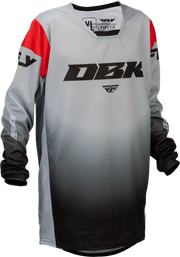 Youth Kinetic Dbk Jersey Grey/Black/Red Yl - FLY RACING