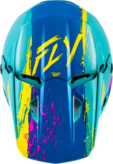 Youth Kinetic Drip Helmet Turquoise/Pink/Yellow Ys - FLY RACING