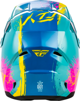 Youth Kinetic Drip Helmet Turquoise/Pink/Yellow Ys - FLY RACING