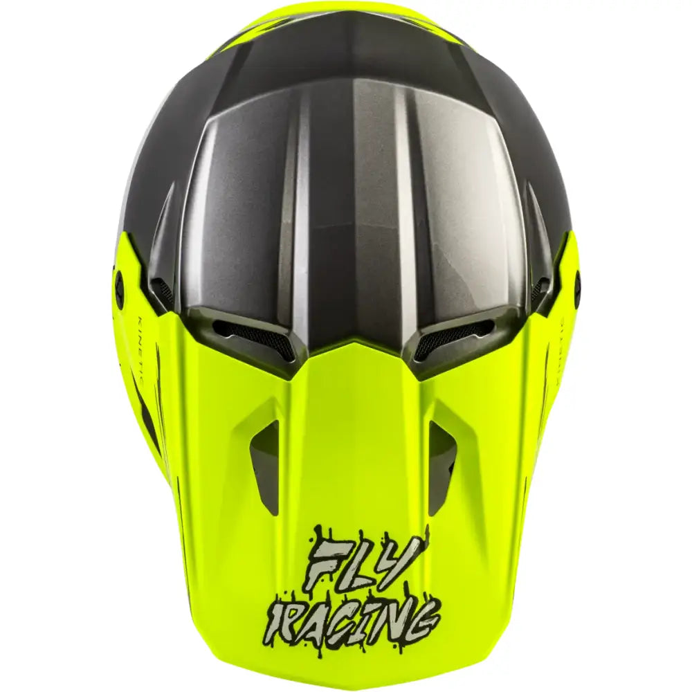 Youth Kinetic Surge Helmet Grey/Hi Vis Ys - FLY RACING