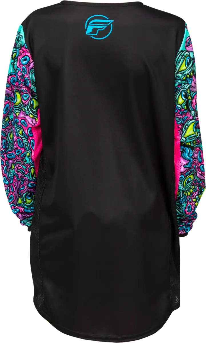 Youth Kinetic Mutant Jersey Black/Multi Ym - FLY RACING