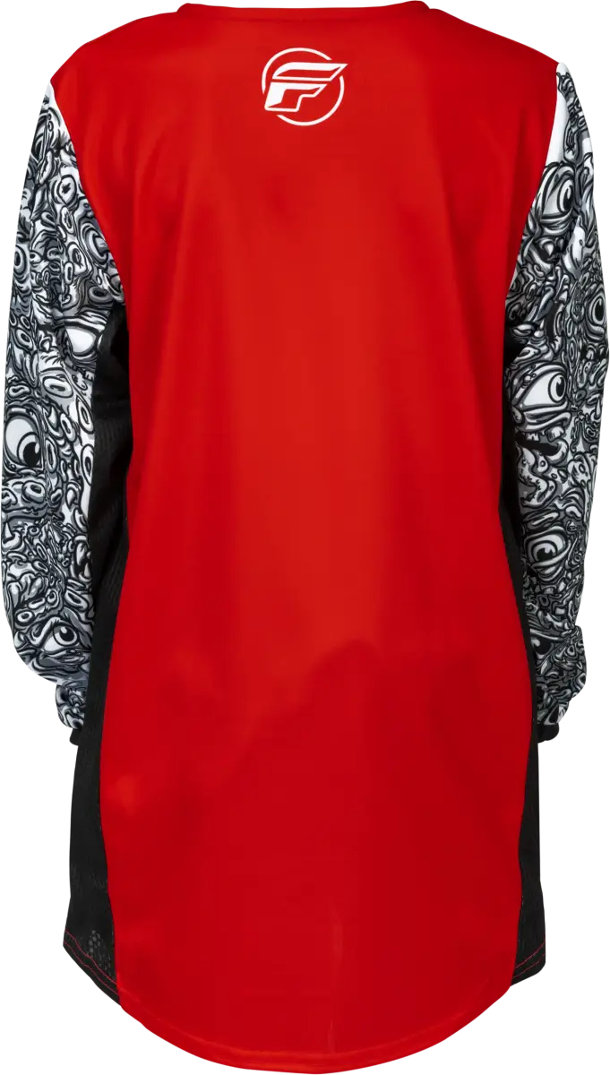 Youth Kinetic Mutant Jersey Red/White/Black Ym - FLY RACING