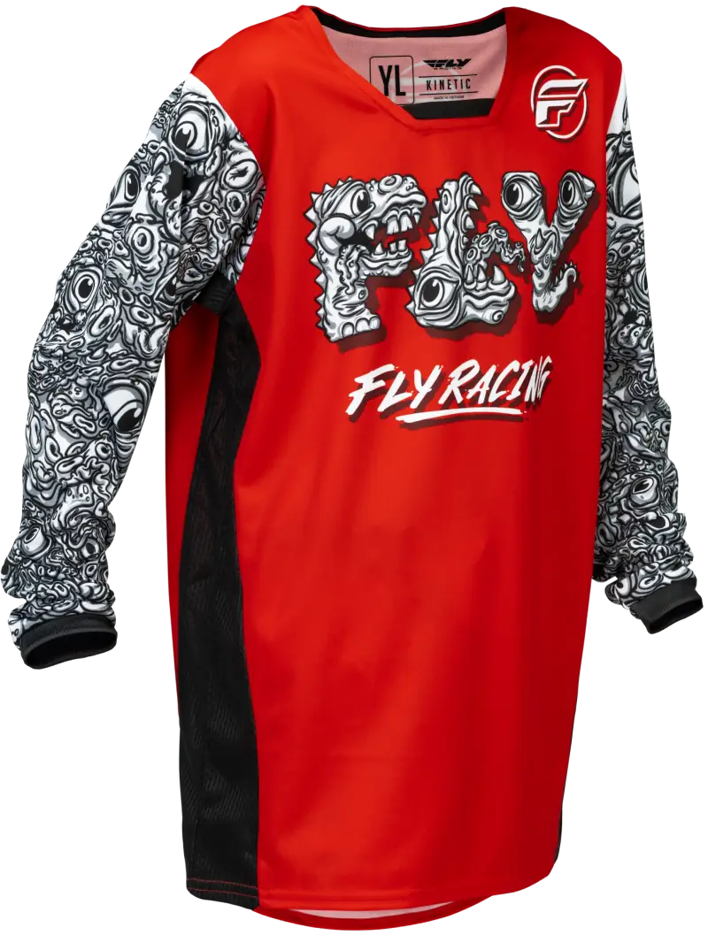 Youth Kinetic Mutant Jersey Red/White/Black Ym - FLY RACING