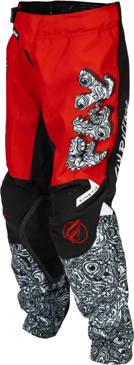 Youth Kinetic Mutant Pants Red/White/Black Sz 20 - FLY RACING