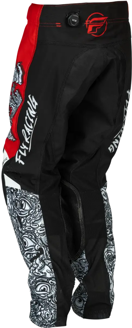 Youth Kinetic Mutant Pants Red/White/Black Sz 20 - FLY RACING