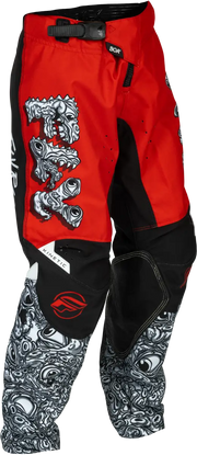 Youth Kinetic Mutant Pants Red/White/Black Sz 24 - FLY RACING