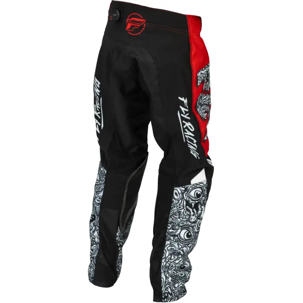 Youth Kinetic Mutant Pants Red/White/Black Sz 24 - FLY RACING