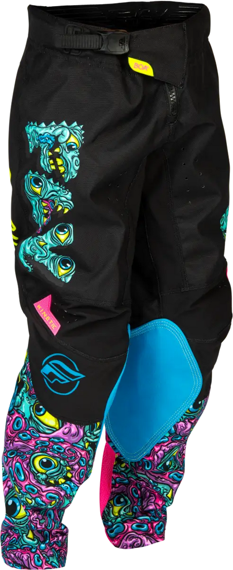 Youth Kinetic Mutant Pants Black/Multi Sz 18 - FLY RACING