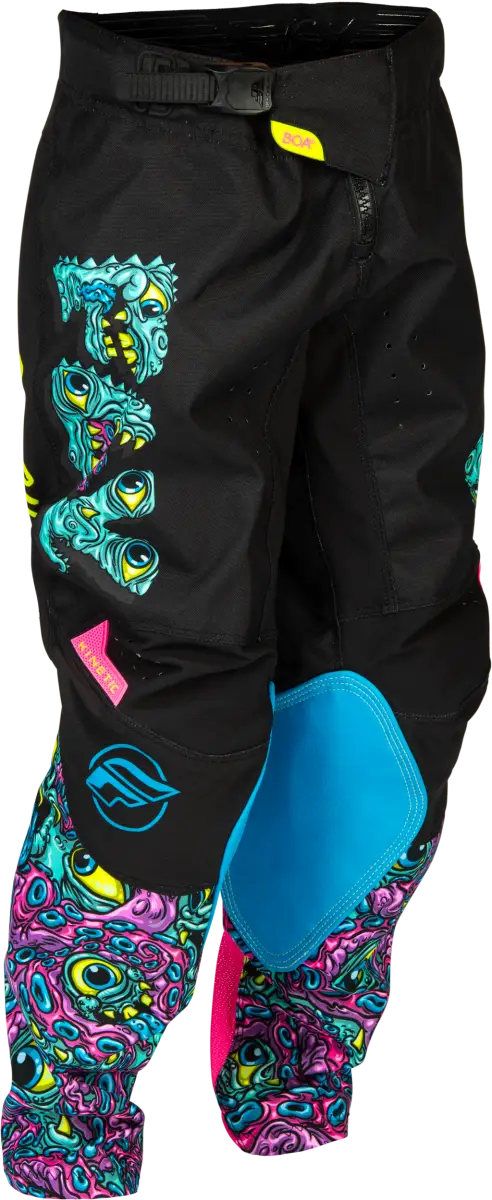 Youth Kinetic Mutant Pants Black/Multi Sz 18 - FLY RACING