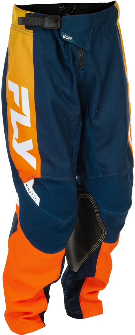 Youth Kinetic Pants Navy/Orange Sz 26 - FLY RACING