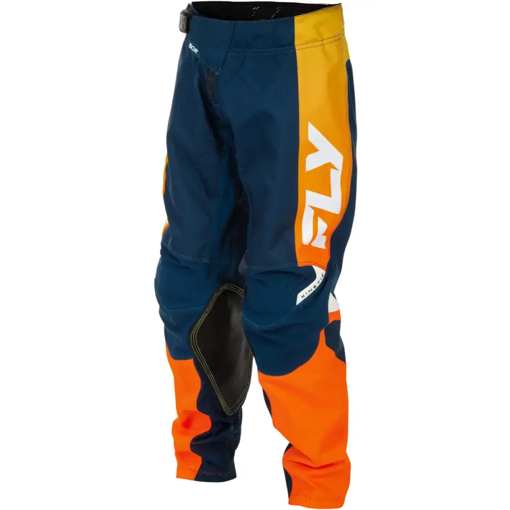 Youth Kinetic Pants Navy/Orange Sz 26 - FLY RACING