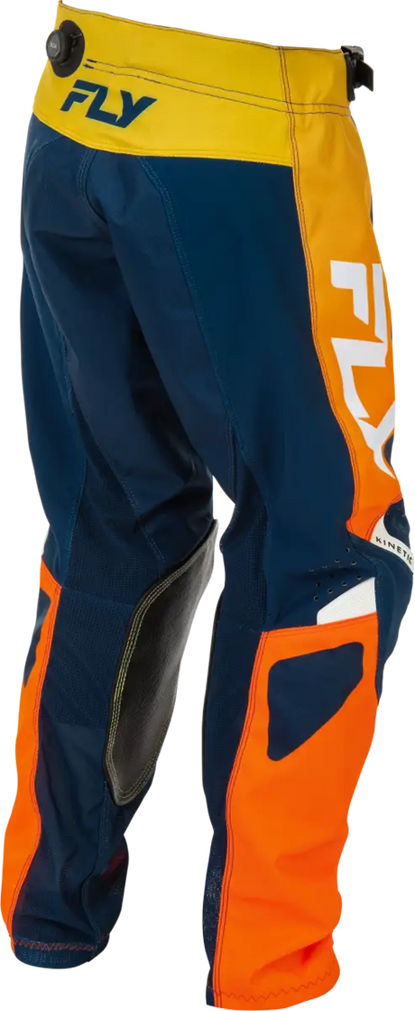 Youth Kinetic Pants Navy/Orange Sz 18 - FLY RACING