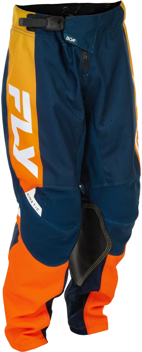 Youth Kinetic Pants Navy/Orange Sz 18 - FLY RACING