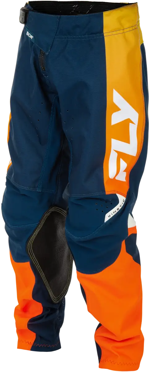 Youth Kinetic Pants Navy/Orange Sz 20 - FLY RACING