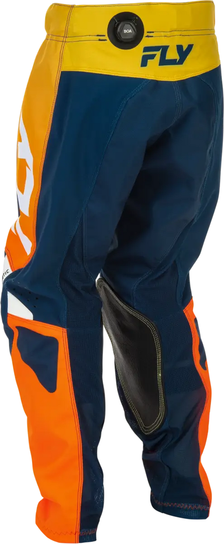 Youth Kinetic Pants Navy/Orange Sz 20 - FLY RACING