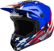FLY RACING Youth Kinetic Patriot Helmet Red/White/Blue Ys