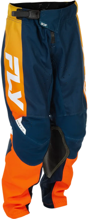 Youth Kinetic Pants Navy/Orange Sz 22 - FLY RACING