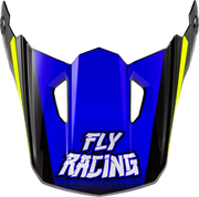 Youth Kinetic Scorched Helmet Visor Blue/Grey/Hi Vis Ys Yl - FLY RACING