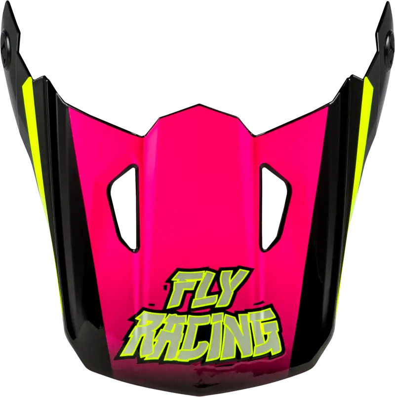 Youth Kinetic Scorched Helmet Visor Neon Pnk/Hivis/Blk Ys Yl - FLY RACING