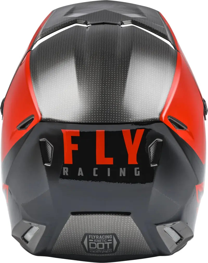Youth Kinetic Straight Edge Helmet Red/Black/Grey Ys