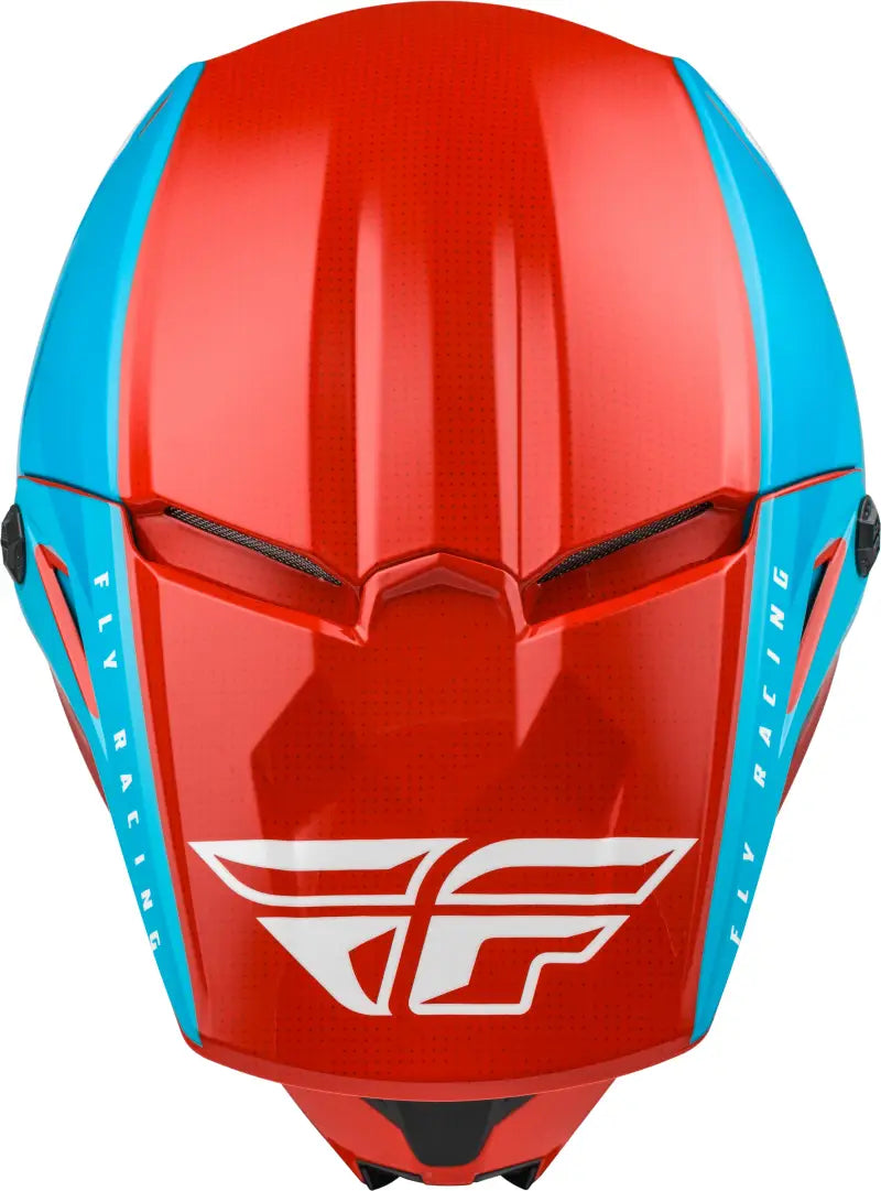 Youth Kinetic Straight Edge Helmet Red/White/Blue Yl - RV and Auto Parts
