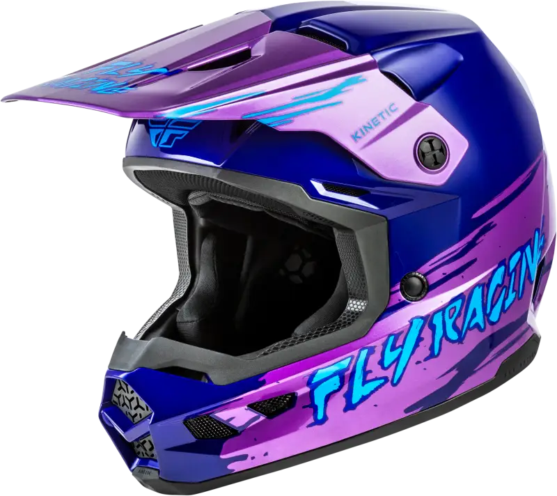 Youth Kinetic Surge Helmet Pink/Purple/Teal Yl - FLY RACING