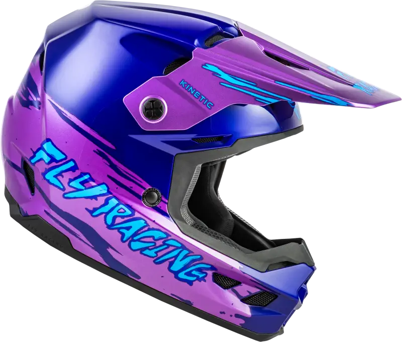 Youth Kinetic Surge Helmet Pink/Purple/Teal Ym - FLY RACING