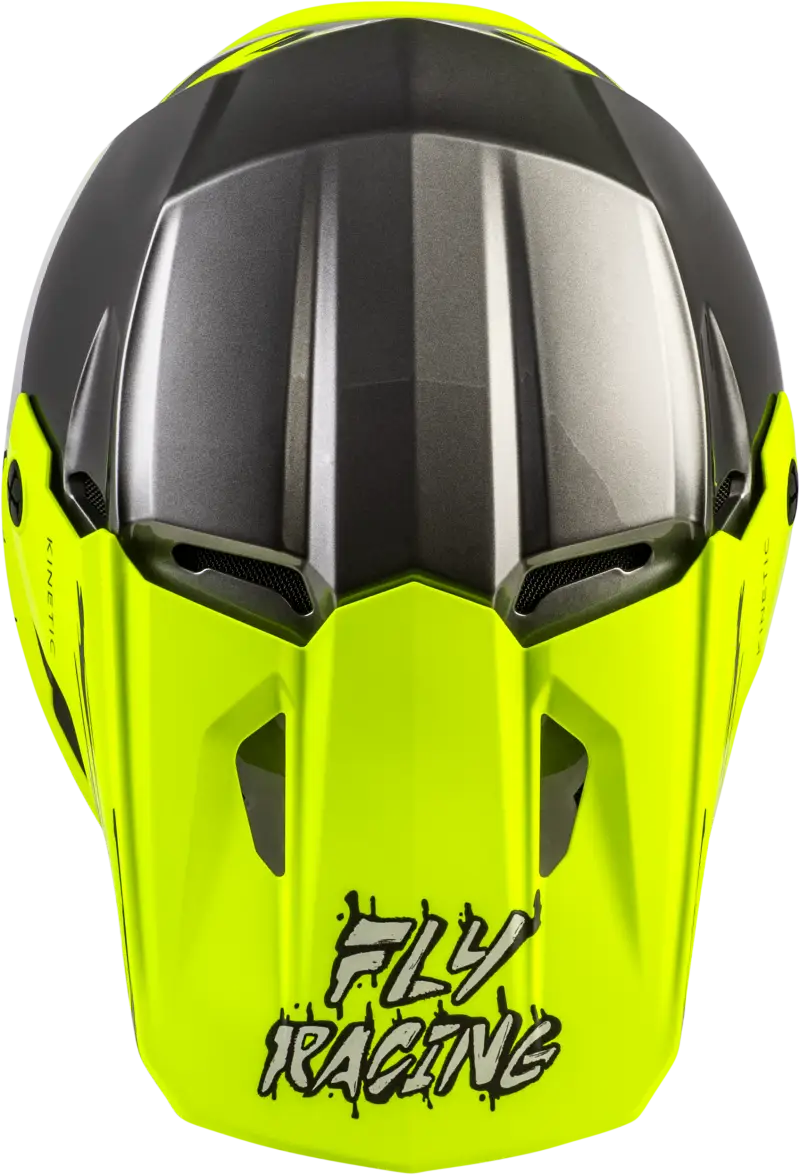 Youth Kinetic Surge Helmet Grey/Hi Vis Yl - FLY RACING