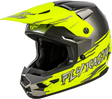 Youth Kinetic Surge Helmet Grey/Hi Vis Yl - FLY RACING