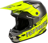 Youth Kinetic Surge Helmet Grey/Hi Vis Yl - FLY RACING