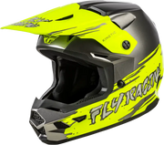 Youth Kinetic Surge Helmet Grey/Hi Vis Yl - FLY RACING