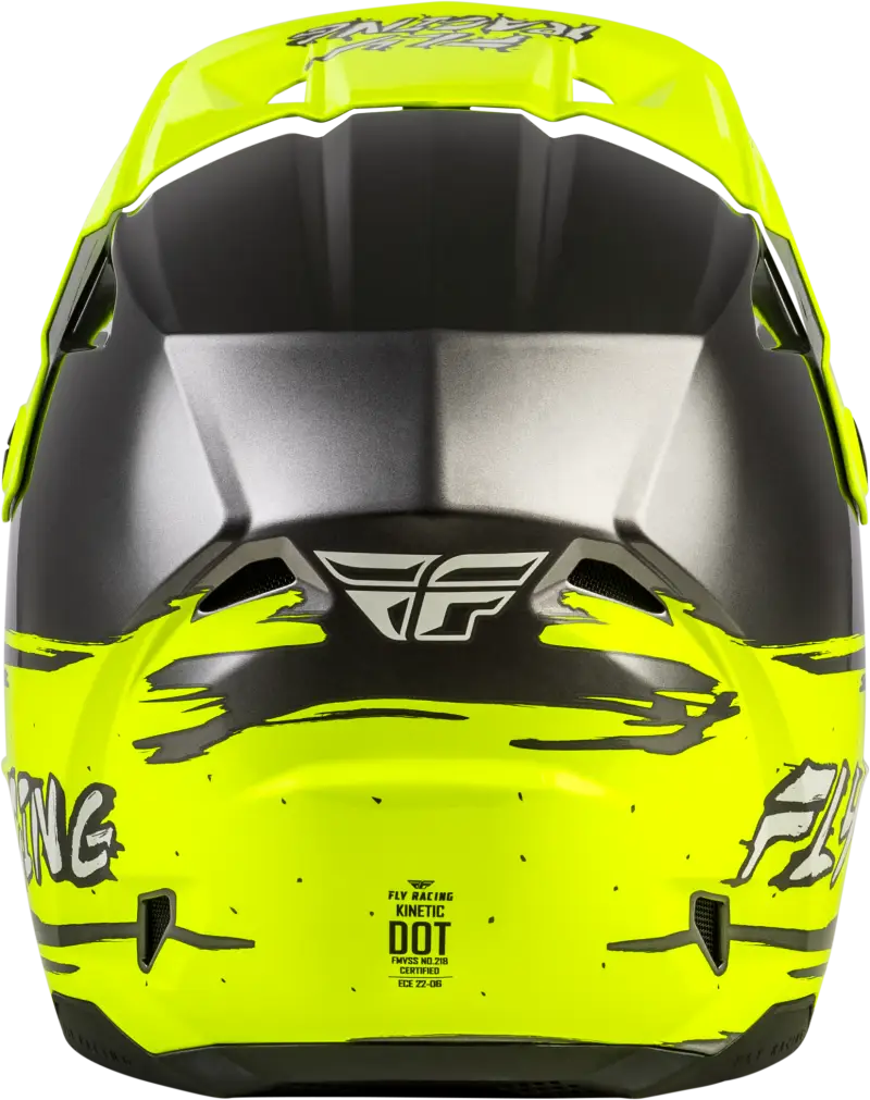 Youth Kinetic Surge Helmet Grey/Hi Vis Yl - FLY RACING