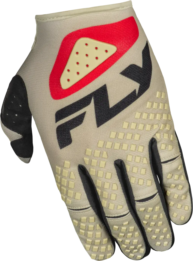 Youth Kinetic Sym Gloves Light Grey/Red/Black Yl