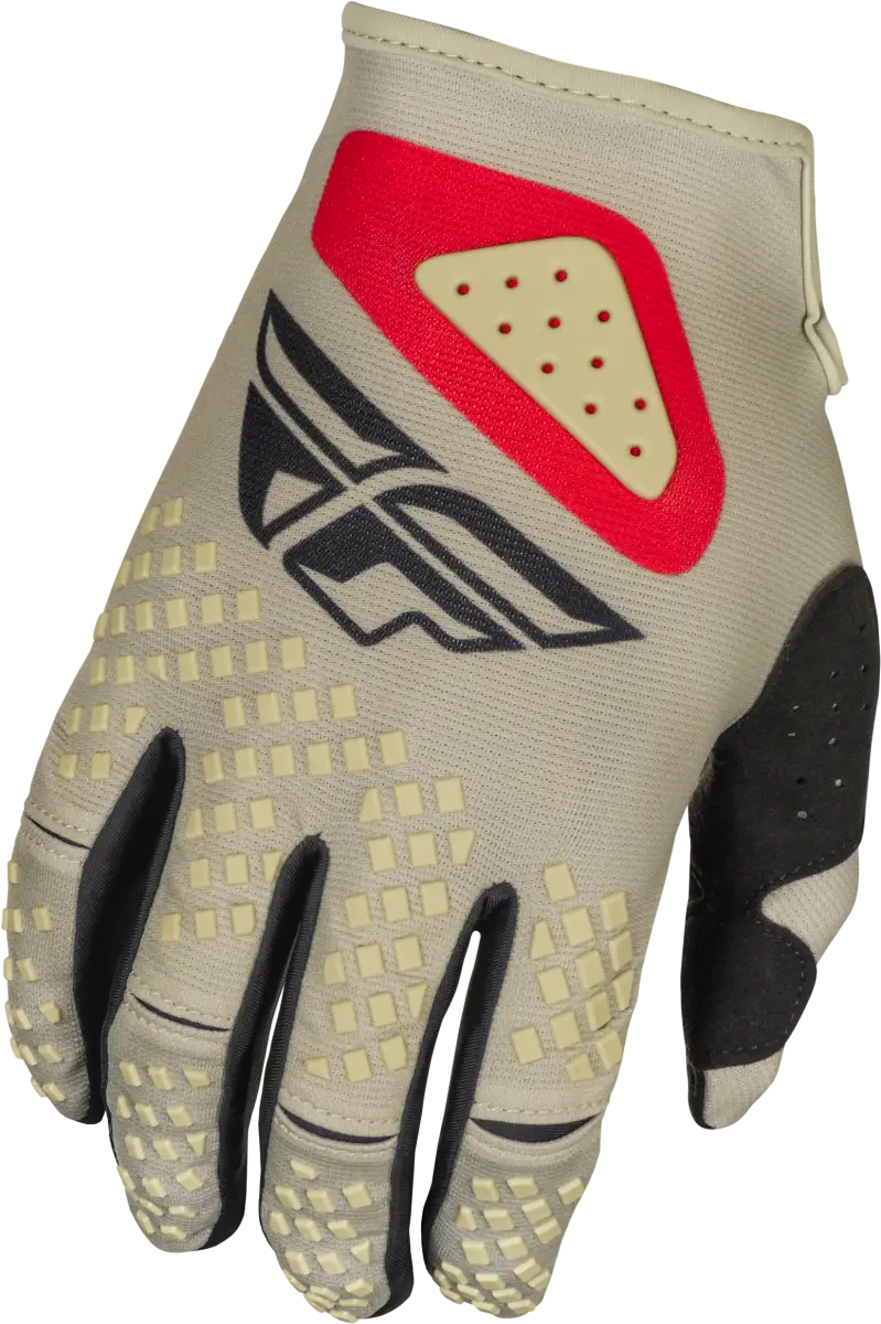 Youth Kinetic Sym Gloves Light Grey/Red/Black Yl