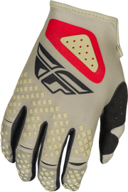 Youth Kinetic Sym Gloves Light Grey/Red/Black Ys