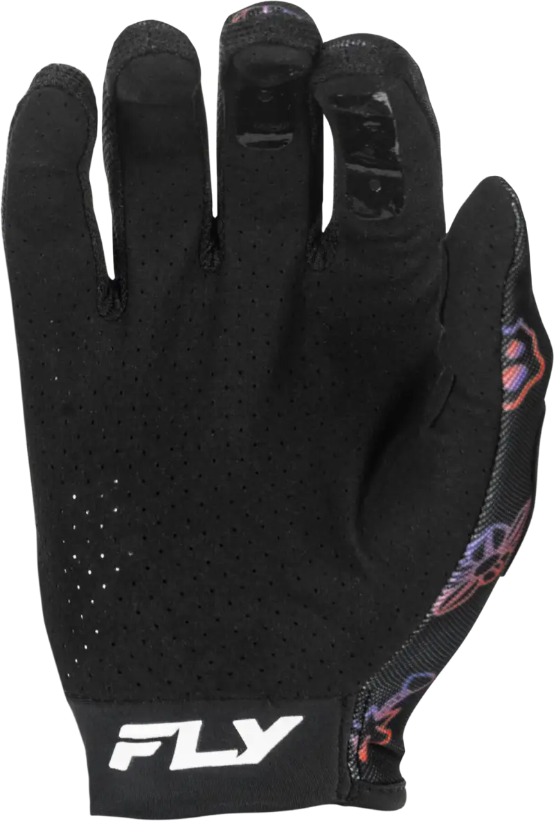 Youth Lite Outline Gloves Black/Red/Purple Ym - FLY RACING