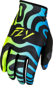 Youth Lite Zen Gloves Black/Blue/Hi Vis Ys - FLY RACING