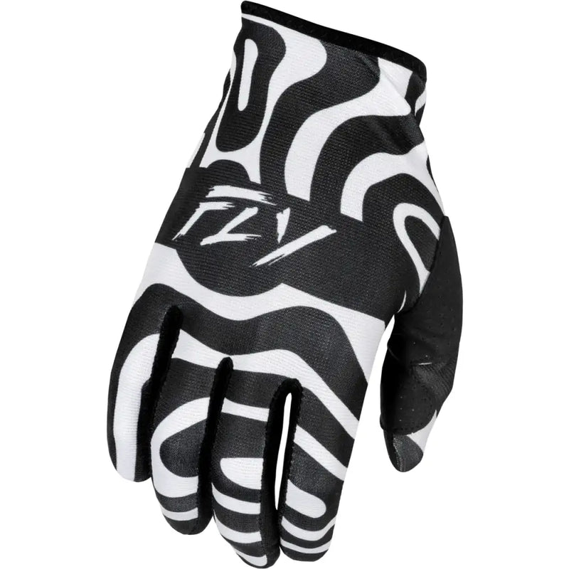 Youth Lite Abyss Gloves White/Black Ym - FLY RACING