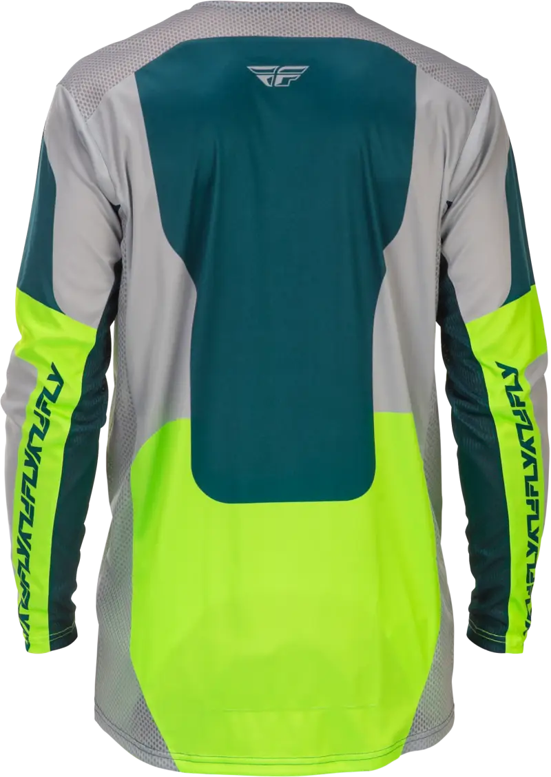 Youth Lite Jersey Grey/Lime/Teal Yxl - FLY RACING