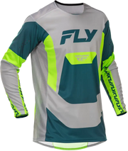 Youth Lite Jersey Grey/Lime/Teal Yxl - FLY RACING