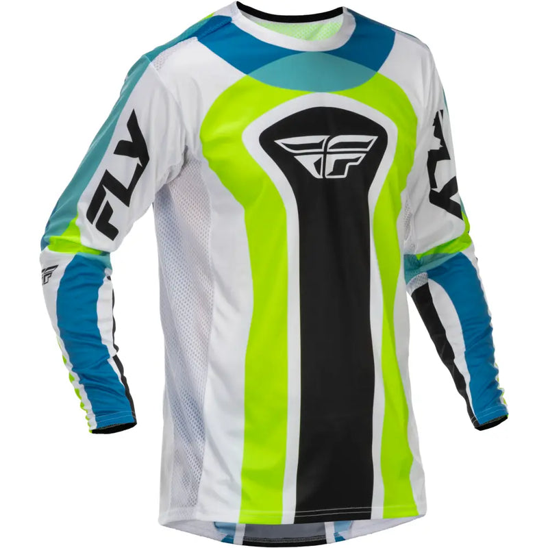 Youth Lite Le Current Jersey White/Lime/Blue Yxl